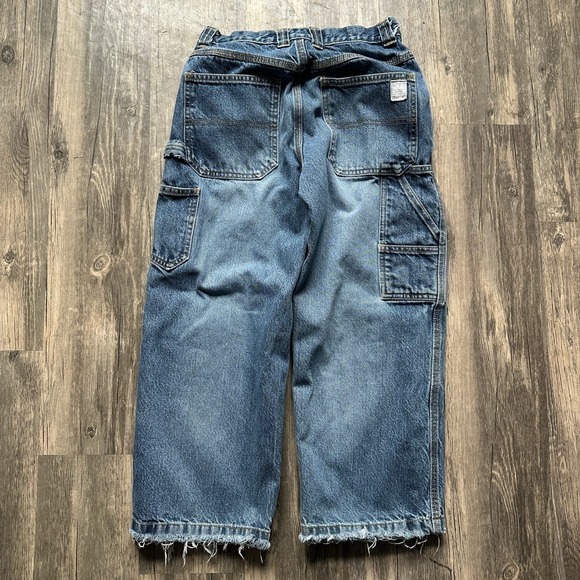 Vintage Old Navy Painters Carpenter‎ Jeans Extra Loose Fit Denim Blue Size 8 - Picture 3 of 3